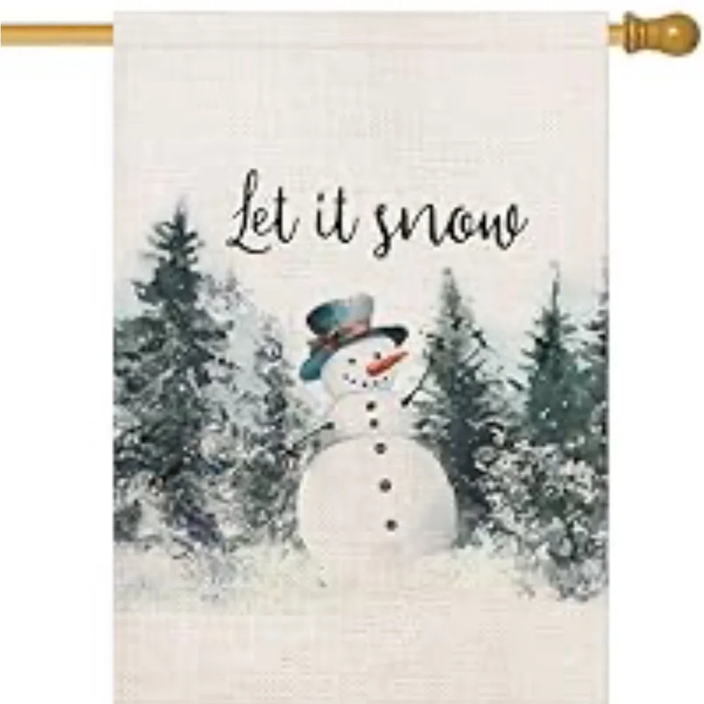Let it Snow Garden flag,27 x 38, holiday winter flag